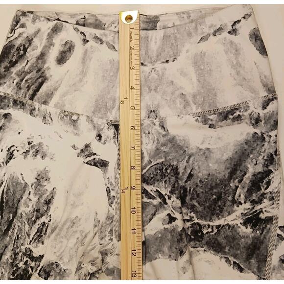 Varley Leggings Women's Small Var-Tech Black White Grey Marble Mesh Panels - Picture 7 of 13